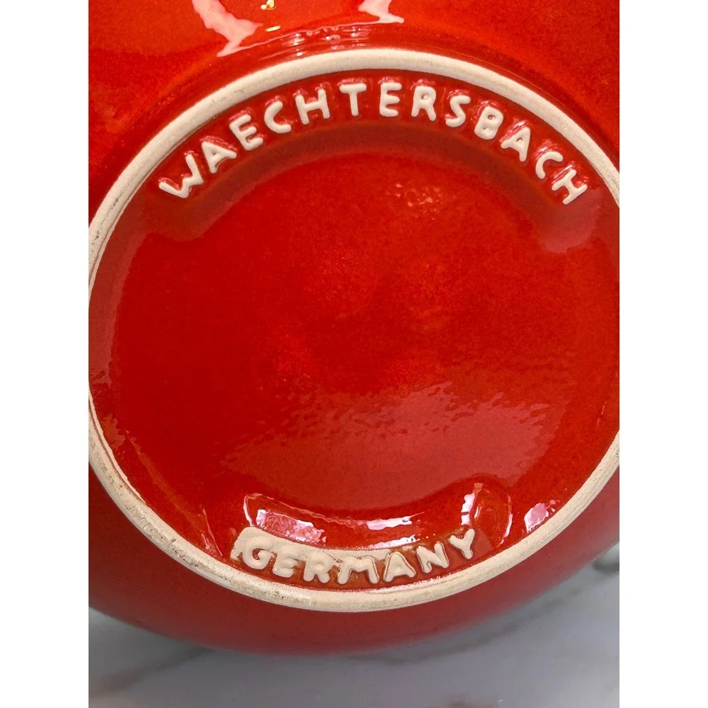 Waechtersbach Germany Red Christmas Tree Serving Bowl Ceramic Holiday Decor